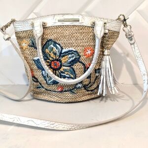 Brahmin Small Bowie in Natural Dixon